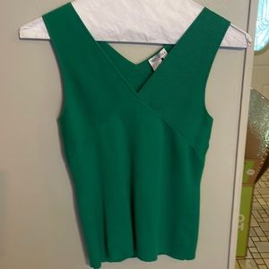 Emerald green ribbed sweater tank